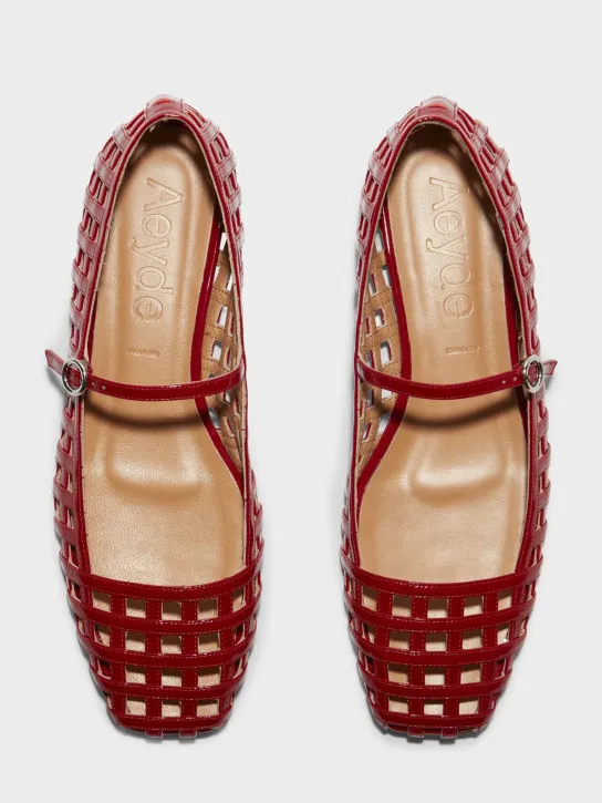 Aeyde   10mm Uma leather Mary Jane flats 