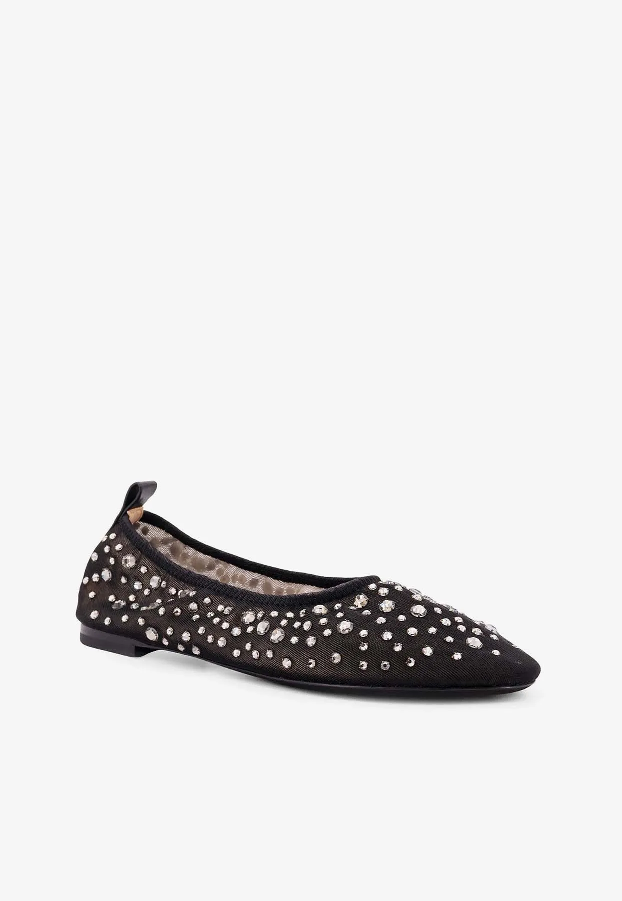 All-Over Rhinestones Ballet Flats