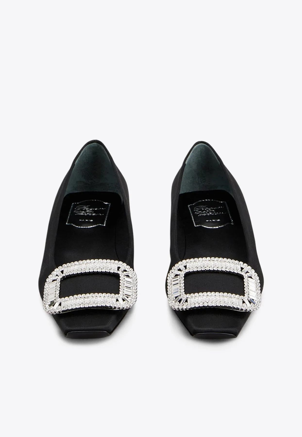 Belle Vivier Crystal Embellished Ballet Flats