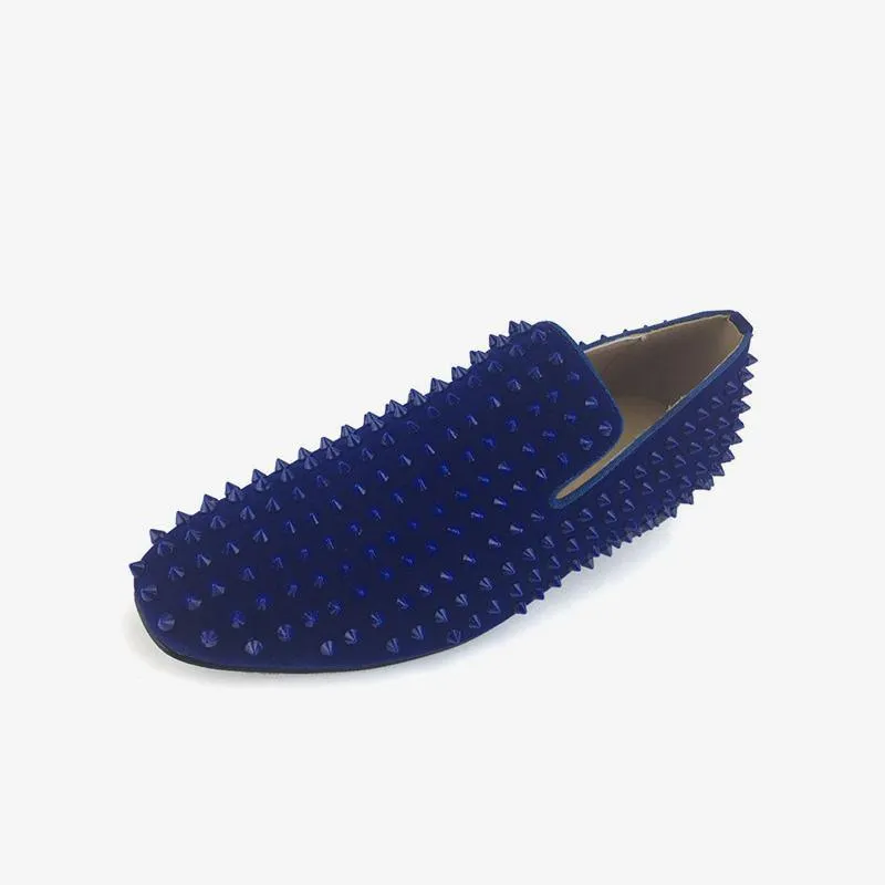 Cobalt Spike Slip-On Loafers