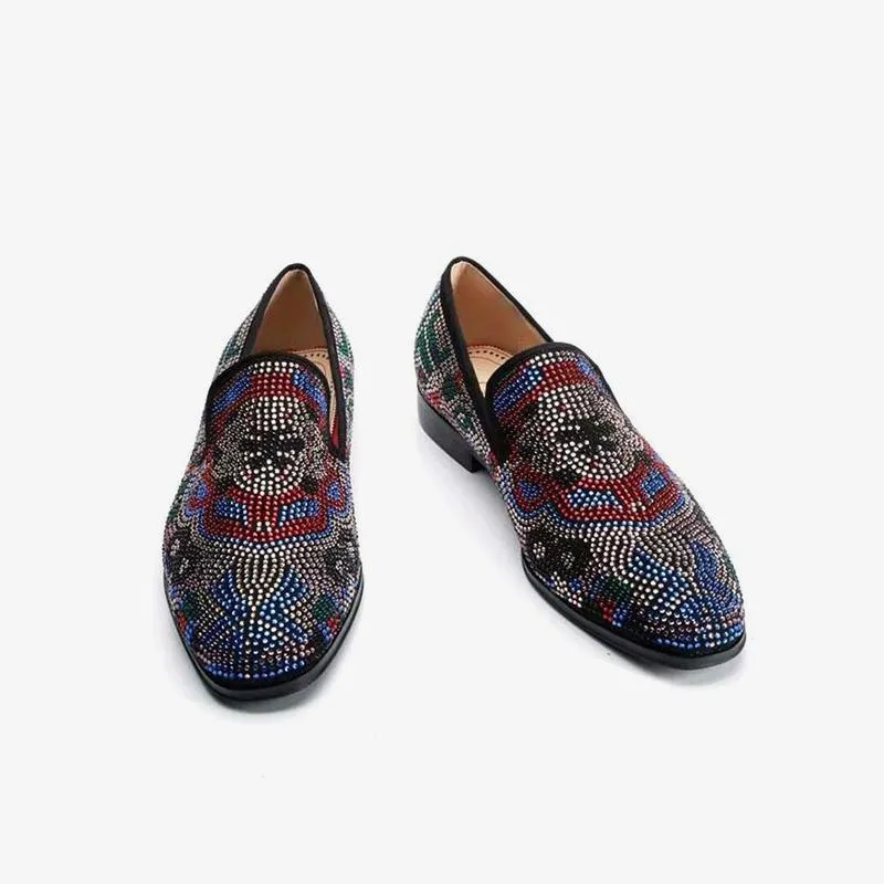 Dazzling Mosaic Embellished Loafers