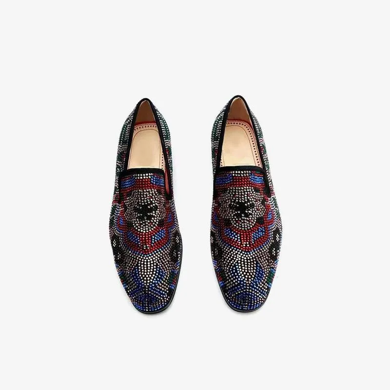 Dazzling Mosaic Embellished Loafers