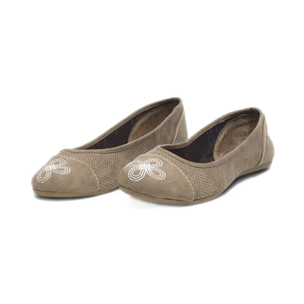 Dolcetta Ballerinas Leather Brown Colour For Women