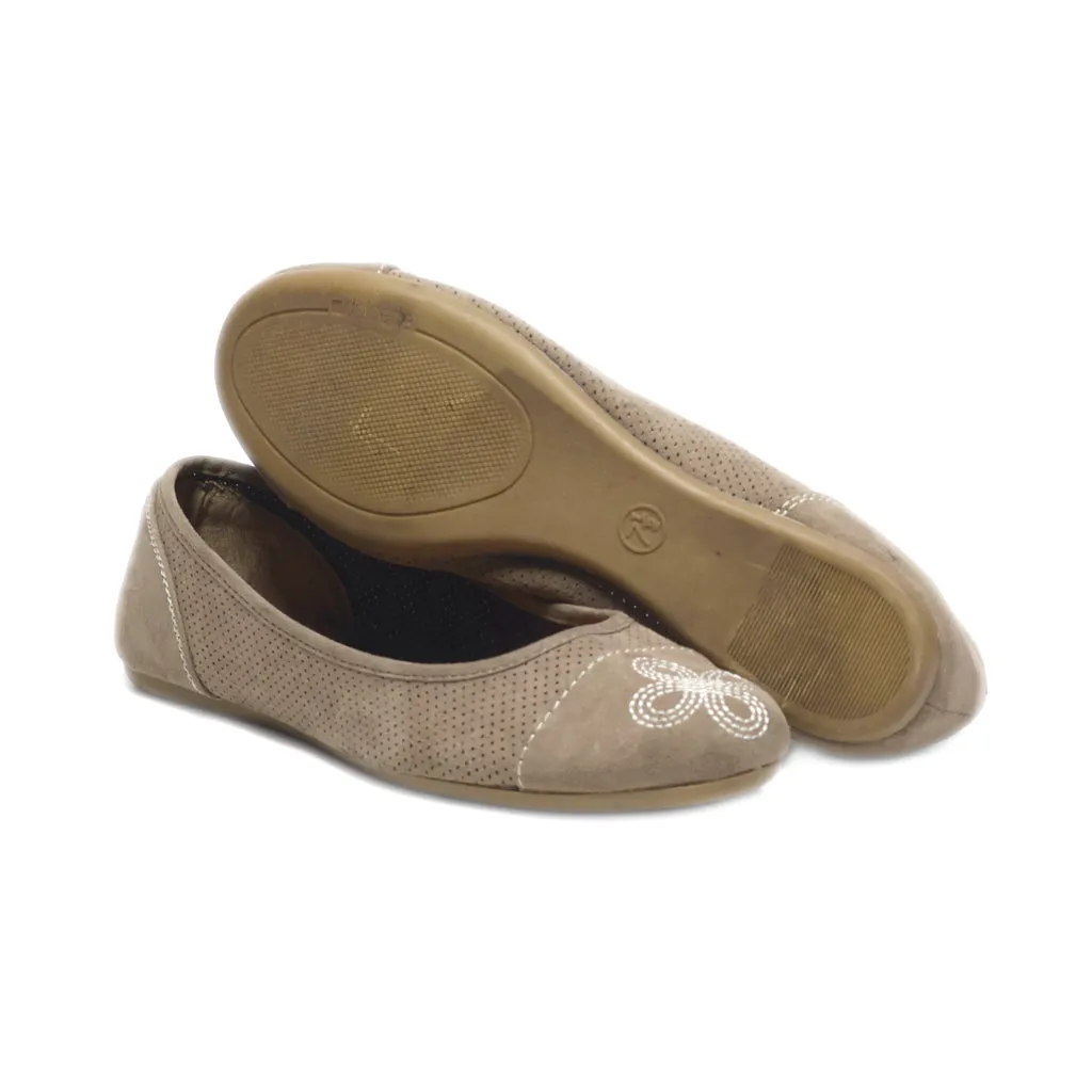 Dolcetta Ballerinas Leather Brown Colour For Women