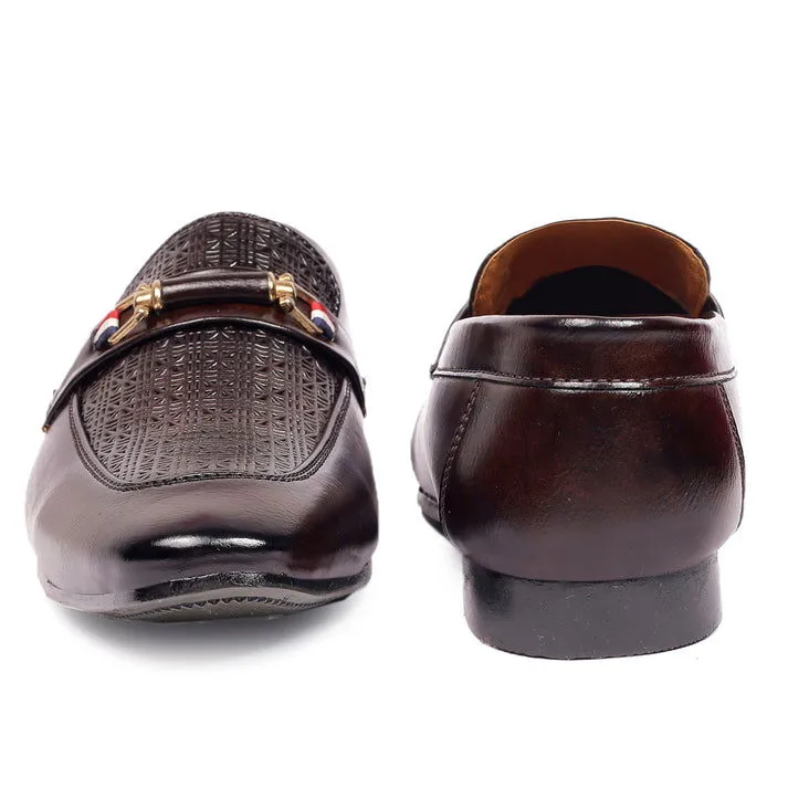 Men's Stylish Black Dress Leather moccasins slip-on shoes