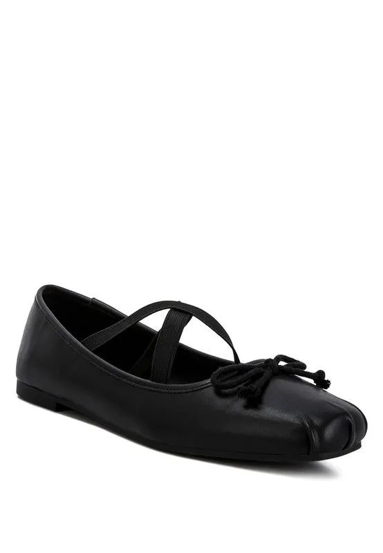 Recycled Faux Leather Ballet Flats
