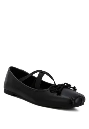 Recycled Faux Leather Ballet Flats