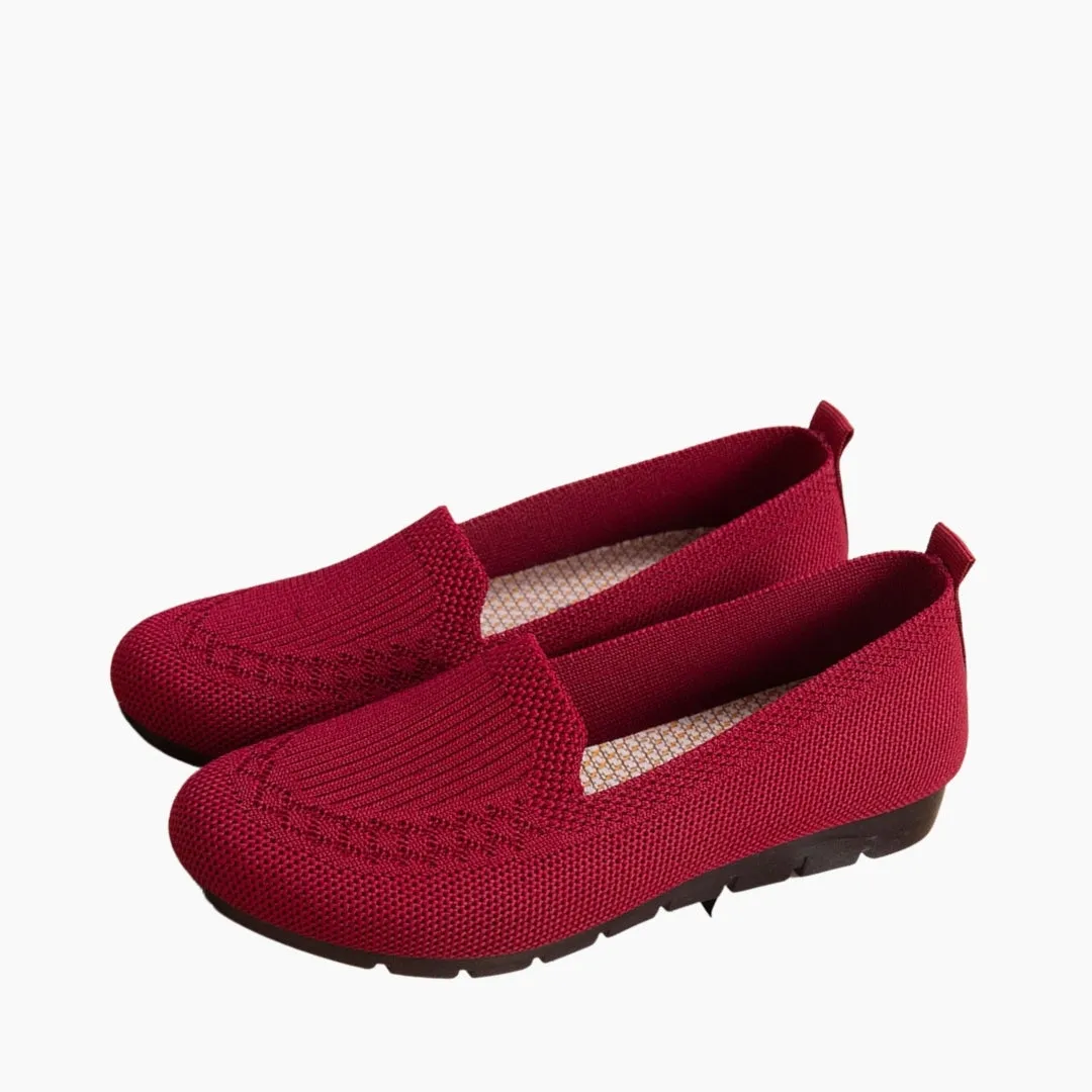 Round Toe, Breathable : Comfortable Flats