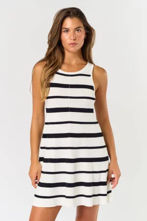 SLEEVELESS STRIPED MINI DRESS