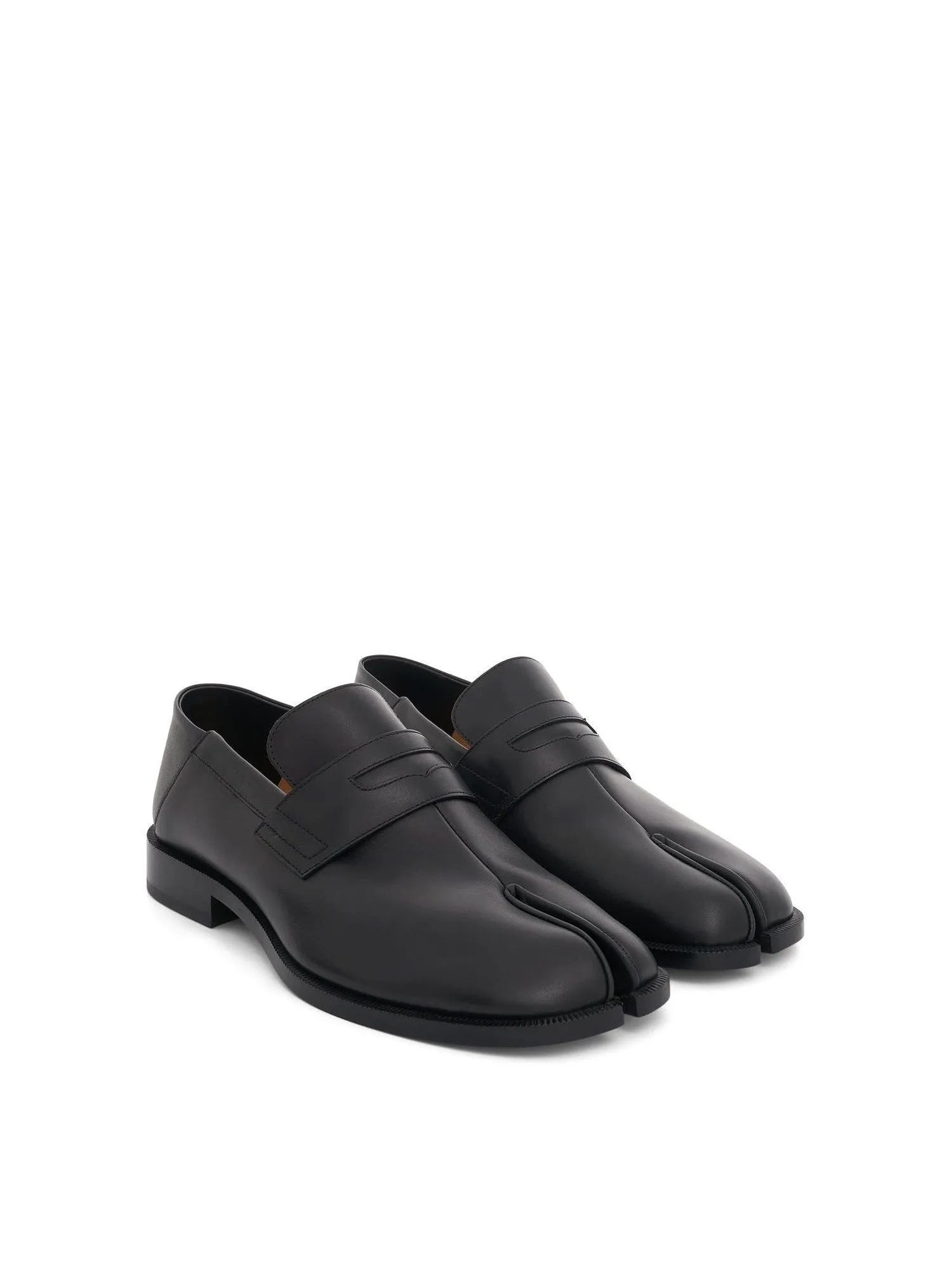 Tabi Leather Loafers in Black