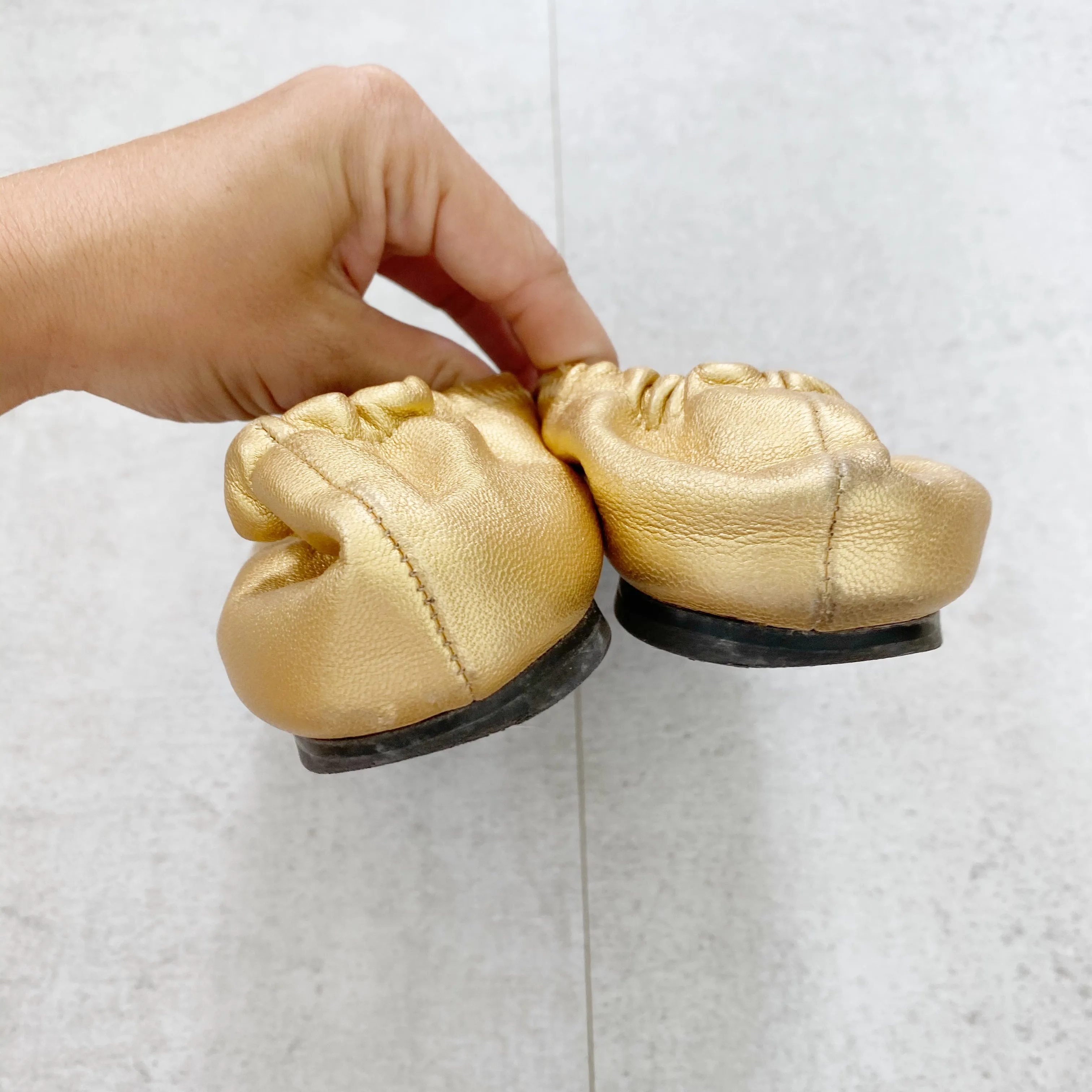 Tory Burch Miller Gold Ballet Flats
